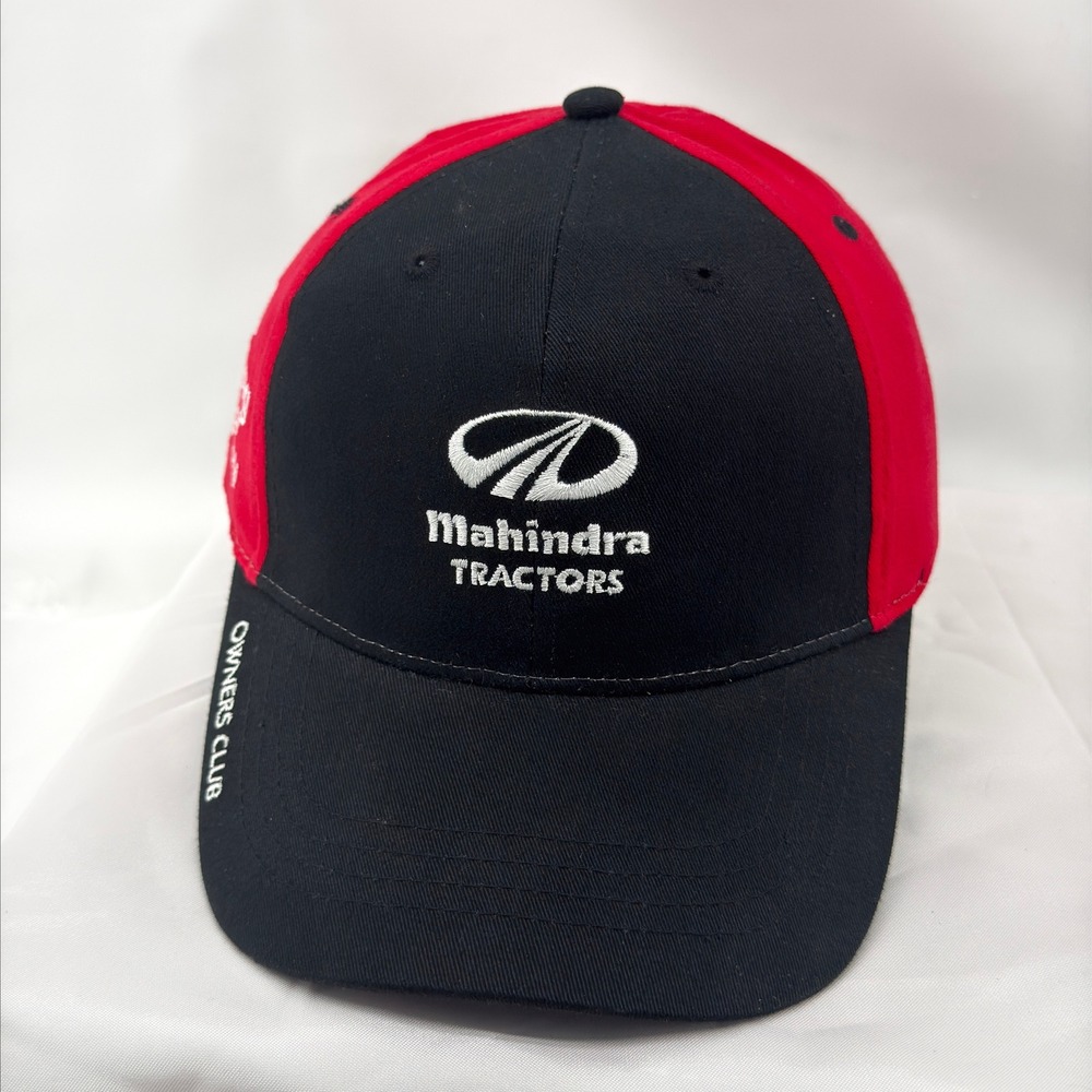 Mahindra Tractors Owners Club Hat Cap Red Black #1 Selling Tractor Adjustable
